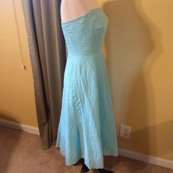 J. Crew sea spray strapless dress sz 4 *D1 - Picture 3 of 6